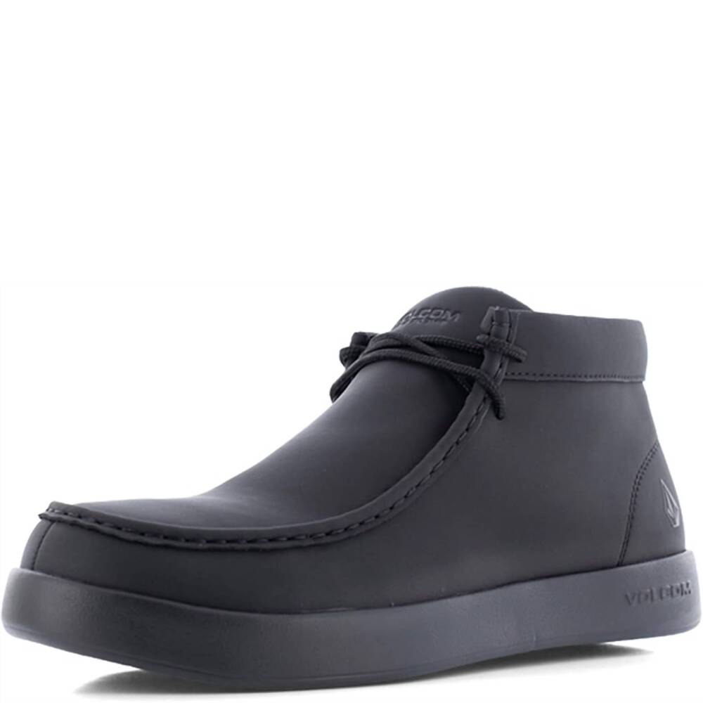 NEW VOLCOM men's composite toe slip resistant work shoes in black